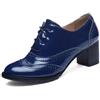 Hsternexy Scarpe tradizionali da donna con tacco a blocco, scarpe larghe e comode, eleganti e comode, con punta chiusa, abito chunky, scarpe da sposa, larghezza H da lavoro, scarpe da lavoro, B1 blu., 40 EU