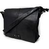 Emila Borsa tracolla uomo nera grande da lavoro messenger postino vintage Ufficio cartella per documenti portadocumenti sportiva porta documenti libri viaggio con cerniera per università Nero