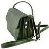 VICTOR LINE SRL Borsa Donna Tracolla Vera Pelle Italiana Tamponata a Mano 3 Scomparti Colore VERDE - Artigiani Toscani Made In Italy
