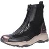Hispanitas CHI254321 Nepal Topo Tronchetti per Donna in Pelle e Tessuto Elastico Zeppa Media (Taglia 38)