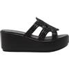 Valleverde 24404 Sandalo Elegante Nero Con Zeppa 7 cm (Nero, Sistema Taglie Calzature EU, Adulto, Donna, Numero, Media, 37)