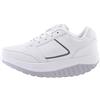 EGLEMTEK Scarpe Uomo Benessere Dimagranti Sportive Fitness BASCULAN TM (Bianco Grigio, 44)