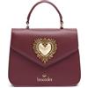 Braccialini Baroque Borsa a mano in similpelle taupe, elegante e raffinata, arricchita da un prezioso cuore gioiello dorato in stile barocco che aggiunge un tocco scenografico a un modello senza