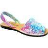 Avarca Menorquina Donna Sandali Menorquinas Avarcas Vera Pelle blu azurro blue multicolore 37 EU
