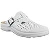 Fly Flot FLYFLOT ART 307 Ciabatta Ciabatte Sanitaria Sanitarie Uomo Blu Bianco Bianche Ciabatta Confort Ciabatta Pelle Fibbia Regolabile Made In Italy (45, Bianco)