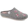 Fly Flot | Trendy Woman, Pantofole Donna con Farfalle, Ciabatta con Tomaia in Pet Riciclato, Sottopiede in Panno, Grigio, 37