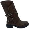 STILL Stivale Donna Scarpe Stivaletto con Fibbia Laterale Zip Cerniera Biker Motociclista Stivali Inverno Nuovi 39 Marrone