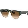 Ray-Ban Occhiali da Sole MEGA CLUBMASTER RB 0316S Dark Green/Brown Shaded 53/21/145 unisex