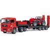 bruder 02774 - MAN TGA con rimorchio ribassato | Camion con sollevatore telescopico Manitou, autocarro, set di veicoli, giocattolo dai 3 anni in su, scala 1:16