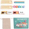 Generisch Ten Frames for Classroom - Wooden Number Counting Math Game | Educational Arithmetic Addition Subtraction Toy | Counting Frame for Kids Students Kindergarten Elementary Homeschooling