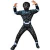 Rubie's Rubies Black Panther Deluxe Costume per bambini, Jumpsuit con petto musculoso, copristivali e maschera, ufficiale Marvel per carnevale, Natale, compleanno, feste e Halloween.