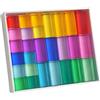 Milageto Set di Blocchi da Costruzione Arcobaleno, Giocattolo educativo per l'apprendimento sensoriale, abilità motorie Fini, Giocattoli impilabili, cubi