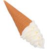 WOONEKY Gelato Finto Decorativo in Pvc Bianco, Riproduzione Realistica
