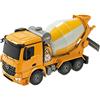 Mondo Motors - Mercedes Arocs Concrete Mixer in scala 1:26 - Mezzo da lavoro - Camion Betoniera RC miscelatore di cemento - controller 2.4 GHz - colore giallo/nero - 63517
