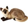 Surakey Gatto di Peluche Siamese Realistico - Simulazione Capelli Corti con Bambola Arancione Tabby - Giocattolo Carino per Bambini e Donne