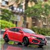 YLQERZ Auto Classica In Lega 1 32 Per Honda Civic TYPE-R Scala Auto Pressofusa Veicolo Suono E Luce Auto Giocattolo Decorativi Da Collezione(Rosso)