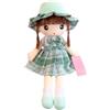 Surakey Bambola di peluche, 90 cm, morbida con vestiti e capelli, per bambini da 0 a 5 anni, regalo per bambini, bambola per battesimo, peluche fatto a mano