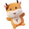 VANZACK Bambola di Stoffa a Forma di Mucca 25 CM Giocattolo di Peluche Mascotte Cartone Animato Regalo per Design Creativo e Decorazione per la Casa