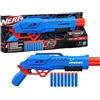 Nerf Alpha Strike Big Cat DB-2 Blaster, sabbiatura a doppia canna, spara 2 freccette di fila, include 8 freccette ufficiali Nerf Elite