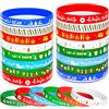 NEBURORA 24 braccialetti natalizi in silicone, 8 stili in gomma, motivo natalizio, per feste a tema natalizio