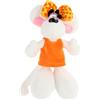 Diddl - Peluche Diddlina in abito arancione 20 cm - Peluche topo anni '90 - Formato carino - 100% riciclato eco-esponsabile - Idea regalo per bambini e fan vintage - Doudou leggero e morbido