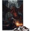 SIBREA Jigsaw Puzzle Dragon Dungeon Boss Adulti 1000 pezzi Puzzle per adulti e bambini dai 12 anni in su Puzzle di cartone Giochi educativi per la casa Giocattoli fai-da-te Dimensioni: 26x38 cm