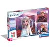Clementoni - 25297 - Supercolor Puzzle - Disney Frozen - 3x48 Pezzi (Include 3 Puzzle Da 48 Pezzi) - Puzzle Bambini 5 Anni, Puzzle Cartoni Animati, Made In Italy