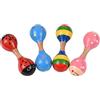 YDuupxe Set di 4 Sonagli per Bambini Maracas in Legno, Scuotitori di Sabbia Colorati a Doppia Testa per Neonati e Bambini, Mini Strumenti Musicali per l'apprendimento Precoce e l'interazione