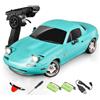 TENIREALX LDRC 1804 RC Drift Car con giroscopio luci LED, scala 1/18 Mini MX-5 RWD 2.4GHz controllo proporzionale completo auto sportiva da corsa o hobbisti adulti - Versione RTR/2 batteria