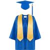 Generico Set Toga e Tocco Bambini, Cerimonia di Laurea Vestito Accademico Scuola Materna Primaria Media Costume Dottorato Abito con Cappello Nappina 2026 Chiusura Lampo Unisex Festa Diploma 2-12 Anni