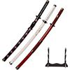 ACTASITEMS Giapponese Roronoa Zoro Spade Anime Cosplay Spada di Legno - 104cm, Katana -, 3-teiliges Set