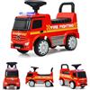 RELAX4LIFE Camion dei Pompieri cavalcabile per Bambini, Girello con Faro e Faro Girevole, con Clacson, Maniglia e Schienale, Spazio di stivaggio, per Bambini da 12 a 36 Mesi, Portata 25 KG, Modello 3