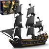 Mould King 13199 Kit di costruzione modello di nave pirata, 3180+ pezzi grande nero veliero set di costruzione, MOC antica architettura di barche a vela per hobbisti adulti