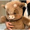 Generico Peluche Mucca che Corre, Giocattolo di Peluche di Cinghiale Selvatico, Zampe Mobili Interattive, Adorabile Bambola Antistress 45 cm, Animali di Peluche Morbidi per Bambini, Donne (Marrone)