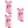GALPADA 3 Pezzi Marionette Animali Peluche Forma di Maialino da Burattini Morbidi per Giocattoli Educativi per Racconti e Attività Ludiche Idea Regalo per Asilo