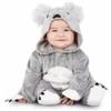 My Other Me - Costume Koala per bambini, unisex, taglia 7-12 mesi. Include monog ris con zampe bianche, artigli neri, e con cappuccio orecchie pompose, occhi neri e naso rotondo.