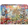 Educa - Puzzle da 500 pezzi per adulti e bambini | Fata e farfalle. Misura: 48 x 34 cm. Include colla fix puzzle. Consigliato a partire dai 14 anni (19247)