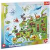 Trefl, Puzzle con cornice con base, 25 pezzi, carta europea con animali, per bambini dai 4 anni in su