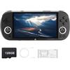 HANHIBR Trimui Smart Pro - Console di gioco portatile, display da 4,96 pollici, sistema Linux con processore Allwinner A133P scheda TF integrata da 128 G, colore nero