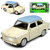 Modellcarsonline Welly Trabant 601 Limousine Beige con Blauem Dach ca 1/43 1/36-1/46 Modell Auto