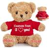 JABECODIFA Orso di Peluche Personalizzato con Testo Foto Personalizzato, Orsacchiotto Peluche come Regalo Personalizzato per Donne Uomini a San Valentino, Regali Anniversario (30cm)