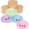 Toyland® Mystery Ice Glitter Squishy Bao Dumpling - Giocattolo sensoriale antistress con scatola di plastica per la cottura a vapore - Giocattolo da spremere per bambini - 1 scelto a caso - Età 3+