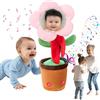 MYDYYO Fiore Danzante con Viso Personalizzato,Giocattolo Girasole Parlante Danzante Personalizzato,Ripete ciò che Dici,si Collega Tramite Bluetooth per Riprodurre Musica,Regali Divertenti Personalizzati