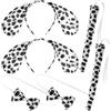 BESPORTBLE Set 2 Pezzi Cerchietti Orecchie di Cane e Coda Cosplay, Copricapo da Costume Halloween e Festa in Maschera, Fascia Chioma Animale Resistente e Comoda