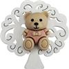DLM Bomboniere DLM-A331 Bomboniere 12 Calamite Magnete Albero della vita in Legno Orso Orsetto Femmina Confettata Segnaposto Battesimo Bambina Nascita Bimba Compleanno Femminuccia cm 5x5