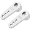 QUARKZMAN Alluminio Lega 25T Servosterzo a Braccio Singolo Argento per Fai da Te Auto/Barca/Aereo Accessori 2pz