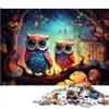 AITEXI Puzzle con Gufi d'Arte Animale per Puzzle da 1000 Pezzi Puzzle Sostenibile in Cartone Riciclato al 100% per Adulti Puzzle per Famiglia o Bambini 1000 Pezzi（26x38 cm）