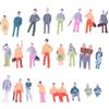 FortunateSweet Set di mini figurine di colore di 100PCS per tavolo di sabbia con 1 50/1 75/1 100 opzioni di scala per scenari modello (1:75)