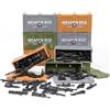 BrickBounty Valigetta per Armi con 100 Pistole per Giocattolo Militare, Soldatini Minifigure, Equipaggiamento Militare, Modulo Scenario di Guerra