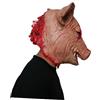 KOMBIUDA Maschera Di Testa Di Maiale Inquietante in Lattice Accessorio Cosplay Per Feste A Tema Horror Halloween
